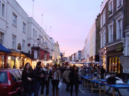 Portobello Market in the evening